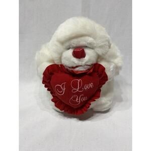 Valentine “I Love You” White Gorilla  Bear Stuffed Animal